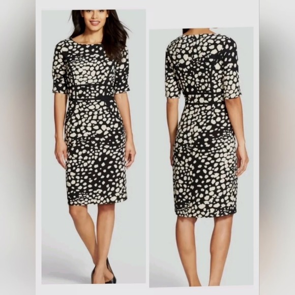 Adrianna Papell Dresses & Skirts - NWT, Adrianna Papell Womens Black White Pebble Print Sheath Dress